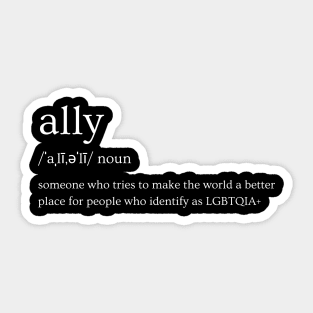 define: ally Sticker